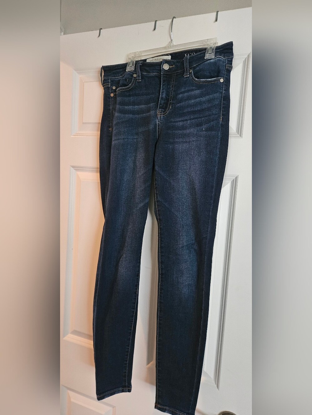 Liverpool Women's Skinny Leg Jeans in Deep Indigo Wash